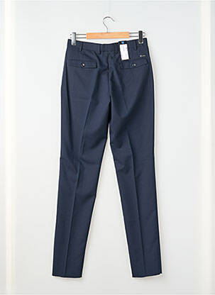 Pantalon slim taille à pinces taille haute bleu LUIGI MORINI homme