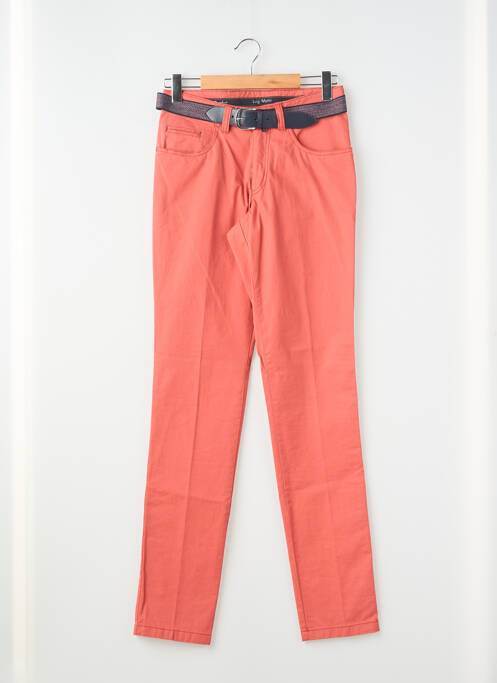 Pantalon chino tissage popeline taille normale orange LUIGI MORINI homme