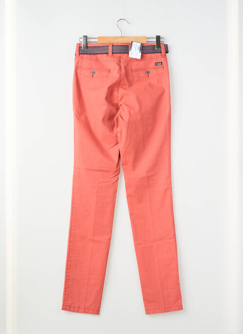 Pantalon chino tissage popeline taille normale orange LUIGI MORINI homme