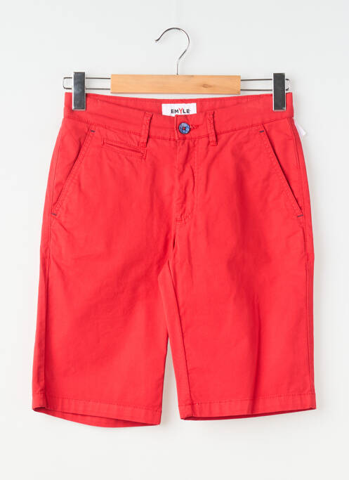 Bermuda stretch taille normale rouge EMYLE homme