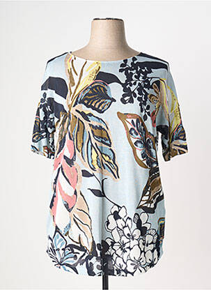 Pull coupe cintrée manches courtes bleu GERRY WEBER femme