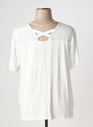 Top tissage crêpe manches courtes blanc STREET ONE femme