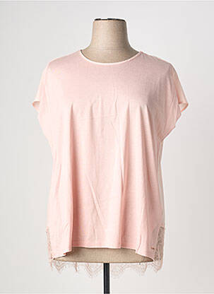Tunique manches courtes tissage crêpe rose TAIFUN femme