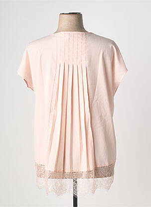 Tunique manches courtes tissage crêpe rose TAIFUN femme