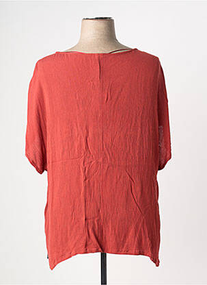 Blouse manches courtes manches courtes orange ELLE EST OU LA MER femme