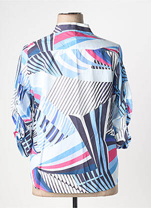 Chemisier imprimé fantaisie manches 3/4 bleu SOMMERMANN femme