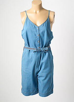 Combishort poches fines bretelles bleu AGATHE & LOUISE femme