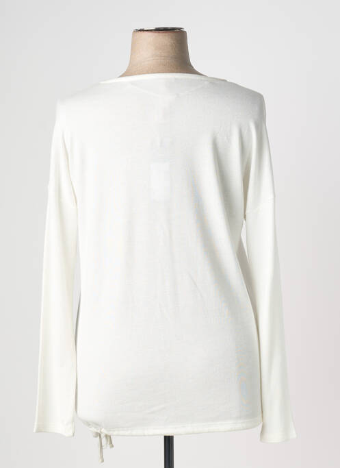 Pull stretch manches longues blanc STREET ONE femme
