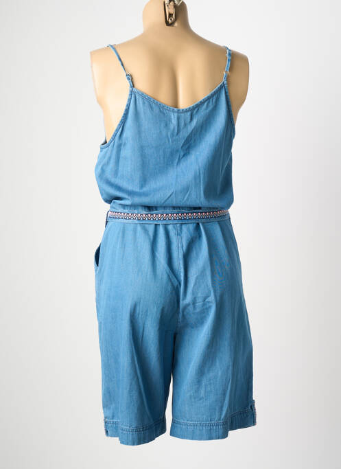 Combishort fermeture boutonnée sur le devant fines bretelles bleu AGATHE & LOUISE femme