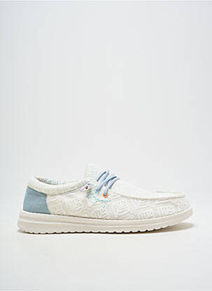 Baskets fermeture elastique bout rond bleu FUSION unisexe
