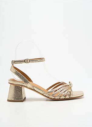 Sandales/nu pieds matière lisse talon de 4 à 6cm or BOBBIES femme
