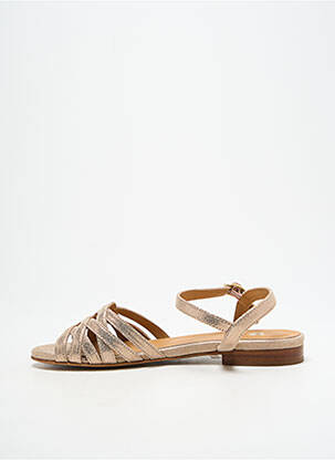 Sandales/nu pieds matière lisse talon plat jusqu'à 3cm or BOBBIES femme