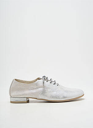Derbies tissage satiné talon plat jusqu'à 3cm argent XAVIER DANAUD femme