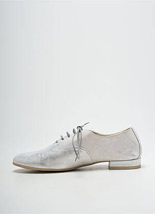 Derbies tissage satiné talon plat jusqu'à 3cm argent XAVIER DANAUD femme