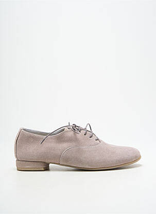 Derbies nubuck talon plat jusqu'à 3cm beige XAVIER DANAUD femme