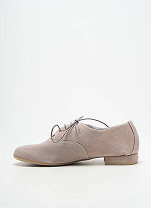 Derbies nubuck talon plat jusqu'à 3cm beige XAVIER DANAUD femme