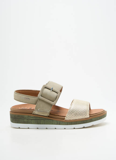 Sandales/nu pieds tissage satiné talon plat jusqu'à 3cm vert MOBILS femme