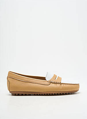 Mocassins bout rond talon plat jusqu'à 3cm beige MASTRO DOMENICO femme