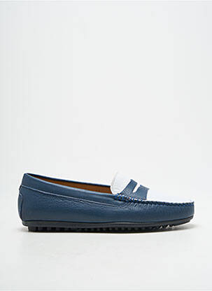 Mocassins bout rond talon plat jusqu'à 3cm bleu MASTRO DOMENICO femme