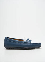 Mocassins bout rond talon plat jusqu'à 3cm bleu MASTRO DOMENICO femme