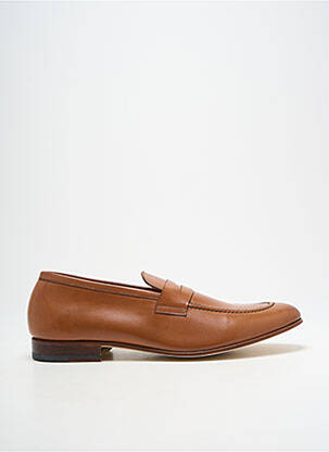 Mocassins tissage satiné talon bas marron ATELIER TH VOISIN SENLIS homme