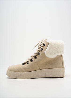 Bottines/boots fourrée talon de 4 à 6cm beige K-HIKE femme