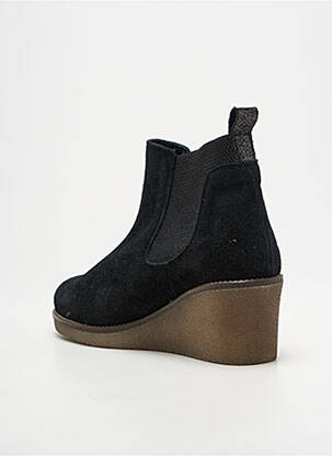 Bottines/boots nubuck talon de 4 à 6cm noir COTEMER femme