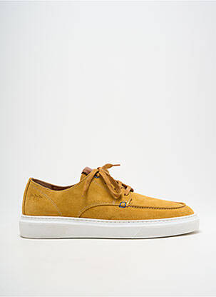 Baskets nubuck bout rond jaune COTEMER homme