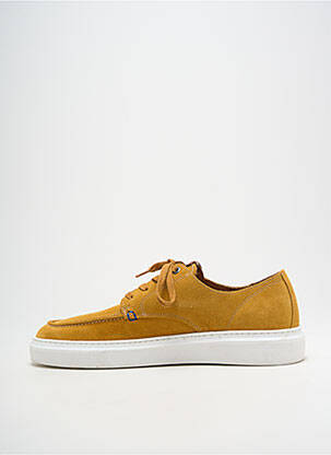 Baskets nubuck bout rond jaune COTEMER homme