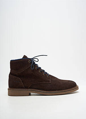 Bottines/boots nubuck talon bas marron COTEMER homme