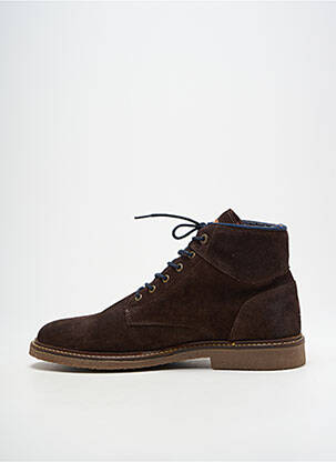 Bottines/boots nubuck talon bas marron COTEMER homme