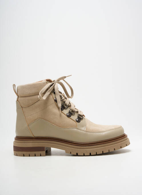 Bottines/boots talon bas talon plat jusqu'à 3cm beige COTEMER femme