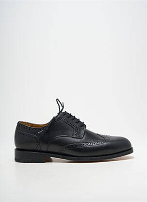 Derbies tissage satiné talon bas noir ATELIER TH VOISIN SENLIS homme