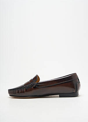 Mocassins matière lisse talon plat jusqu'à 3cm marron MASTRO DOMENICO femme