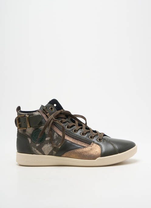 Baskets fermeture zip et lacets talon plat jusqu'à 3cm vert PATAUGAS femme