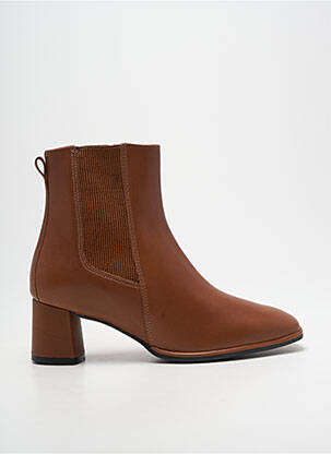 Bottines/boots matière lisse talon de 4 à 6cm marron MICHELE LOPRIORE femme