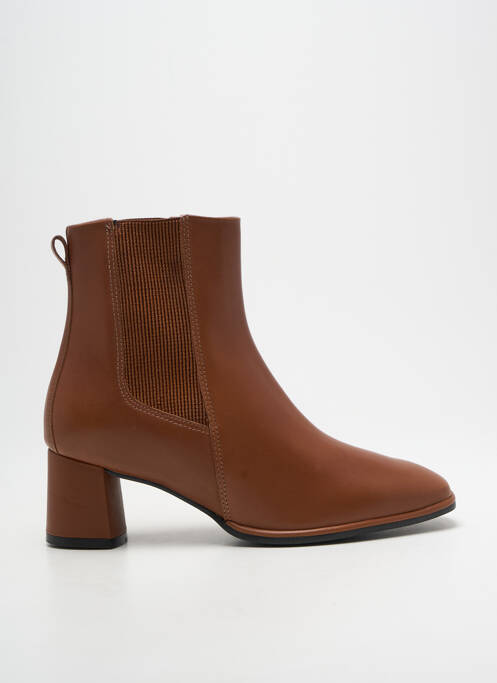 Bottines/boots matière lisse talon de 4 à 6cm marron MICHELE LOPRIORE femme