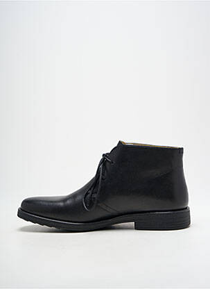 Bottines/boots tissage satiné talon bas noir STEPTRONIC homme