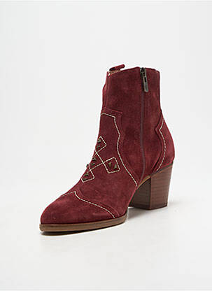 Bottines/boots bout pointu talon de 4 à 6cm violet EMILIE KARSTON femme