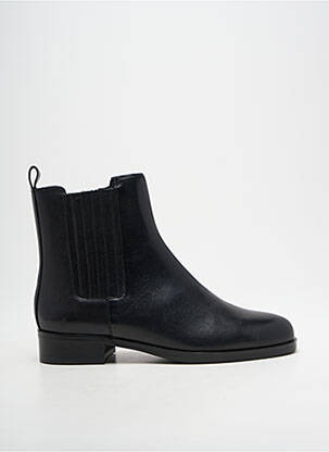 Bottines/boots matière lisse talon plat jusqu'à 3cm noir EMILIE KARSTON femme
