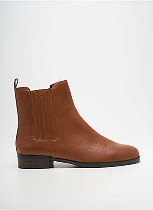 Bottines/boots matière lisse talon plat jusqu'à 3cm marron EMILIE KARSTON femme