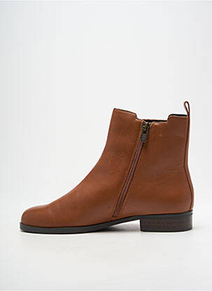 Bottines/boots matière lisse talon plat jusqu'à 3cm marron EMILIE KARSTON femme