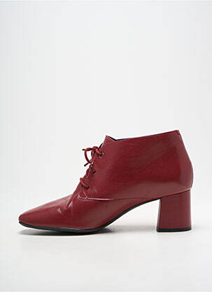 Derbies tissage satiné talon de 4 à 6cm rouge GREIGE femme
