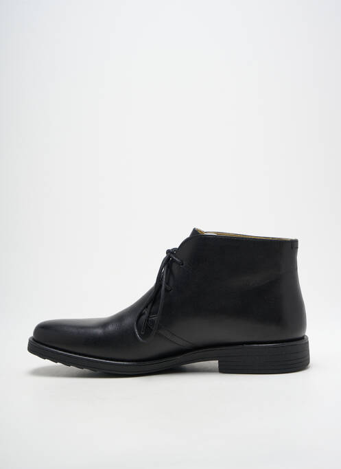 Bottines/boots tissage satiné talon bas noir STEPTRONIC homme