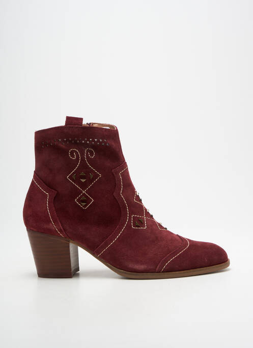 Bottines/boots bout pointu talon de 4 à 6cm violet EMILIE KARSTON femme
