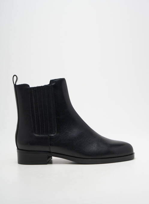 Bottines/boots matière lisse talon plat jusqu'à 3cm noir EMILIE KARSTON femme