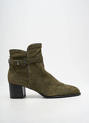 Bottines/boots bout pointu talon de 4 à 6cm vert EMILIE KARSTON femme