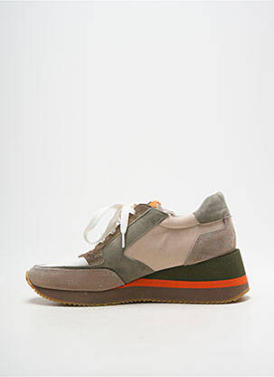 Baskets talon compensé talon de 4 à 6cm vert EMILIE KARSTON femme