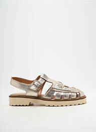 Sandales/nu pieds tissage satiné talon plat jusqu'à 3cm or EMILIE KARSTON femme