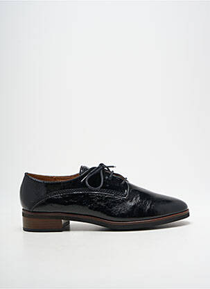 Derbies effet froissé talon plat jusqu'à 3cm noir EMILIE KARSTON femme